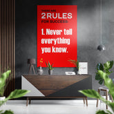 Never Tell Brushed Aluminum Dibond Wall Art.